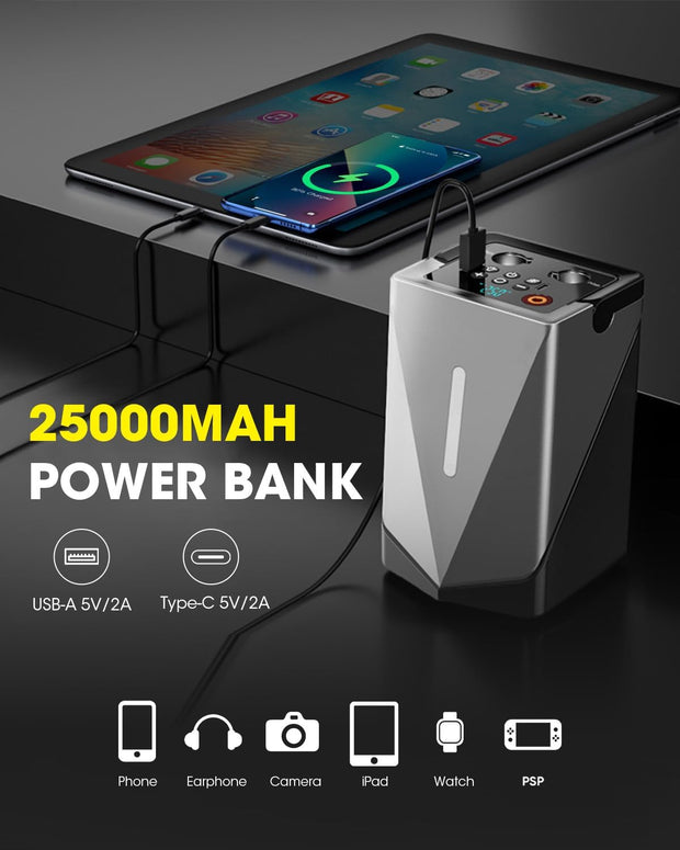 Car Jump Starter with Built-in Air Compressor 🟢