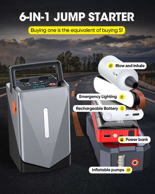 Car Jump Starter with Built-in Air Compressor 🟢