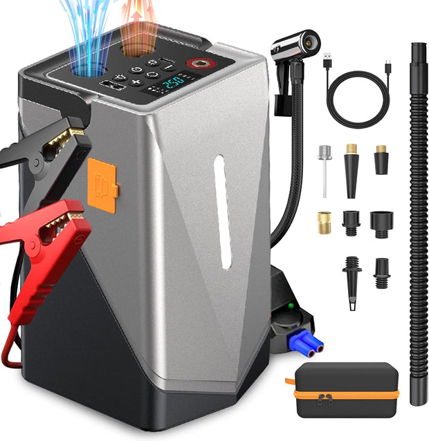 Car Jump Starter with Built-in Air Compressor 🟢